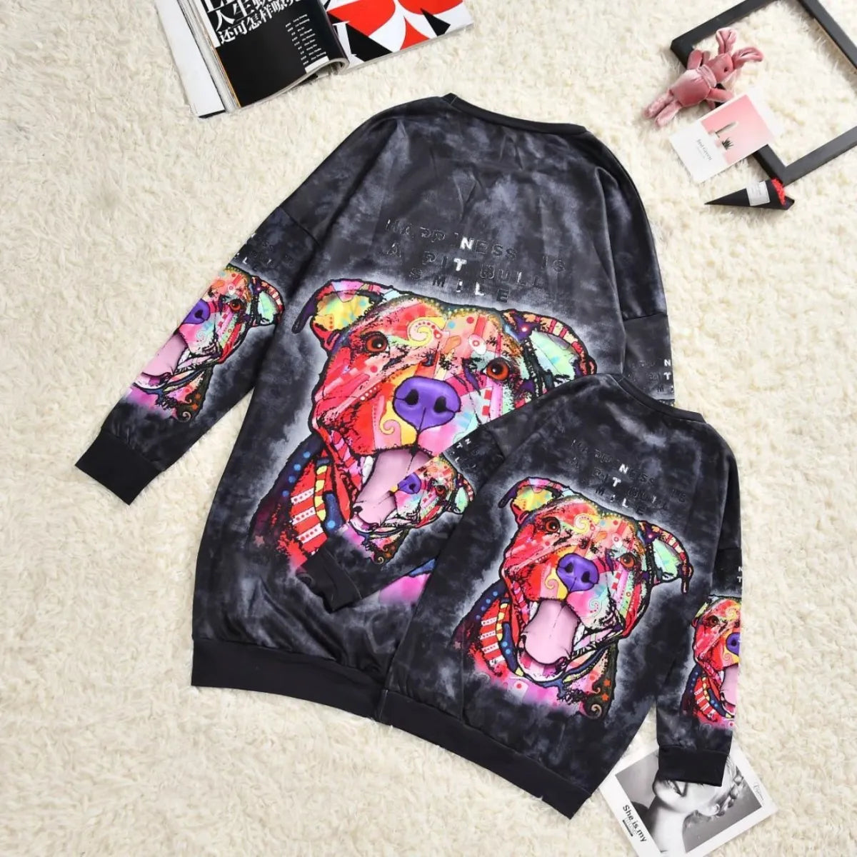 2021 spring pullover crew neck sweatshirt family clothes set women clothing mother & daughter - The Vertus Boutique 
